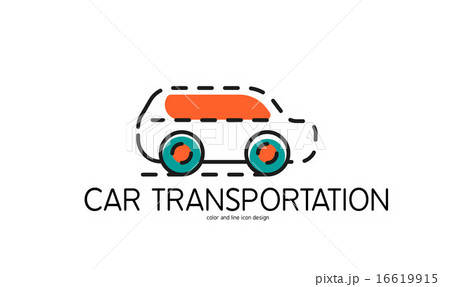 Color line icon for flat design. Car transportation Color line icon for flat design. Car transportation 16619915