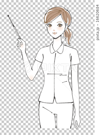 指し棒を持つ看護士イラスト 16620684