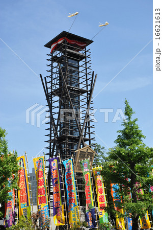 やぐら太鼓と相撲幟 やぐら太鼓と相撲幟 16621613