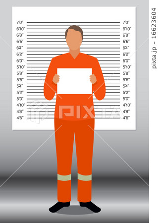 Prisoner in police lineup backdrop 16623604