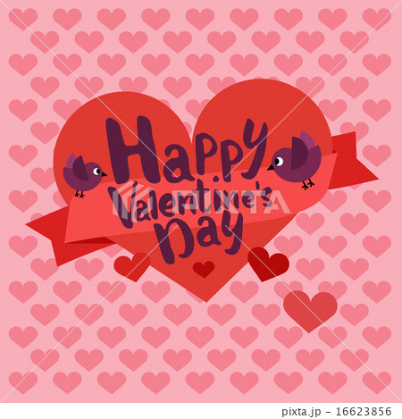 Happy valentines day card. lettering with heart 16623856