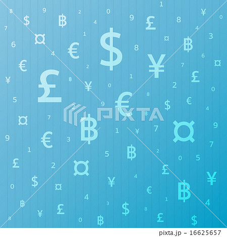 Currency symbol background dollar, euro, yen 16625657