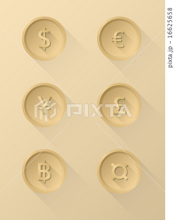 Currency symbol icons dollar, euro, yen, pound Currency symbol icons dollar, euro, yen, pound 16625658