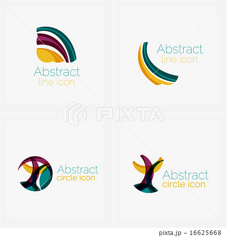 Abstract symmetric geometric shapes, business icon 16625668