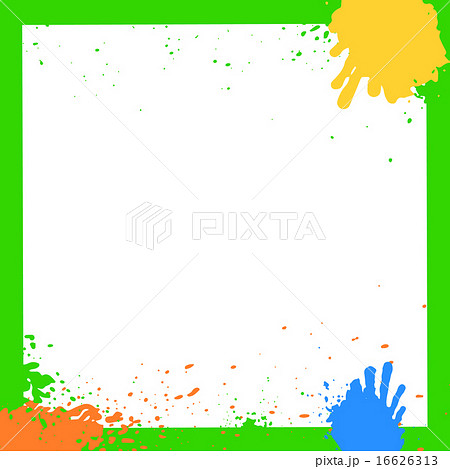 Green Grunge Ink Squares Frame 16626313