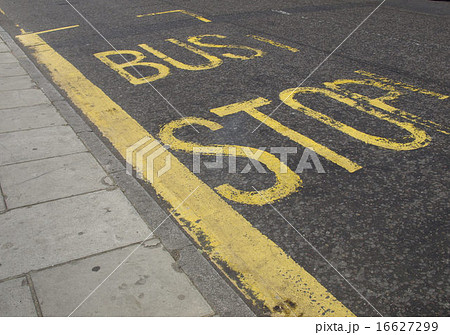 Bus stop sign 16627299