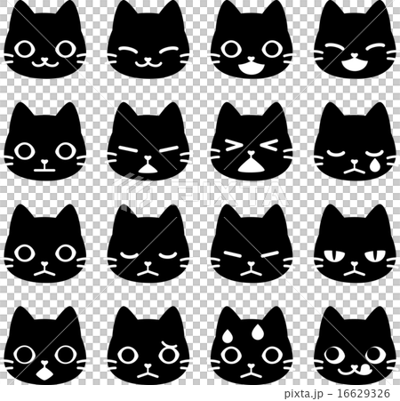 Cats Face Glyph Icons Graphic by larsonline · Creative Fabrica