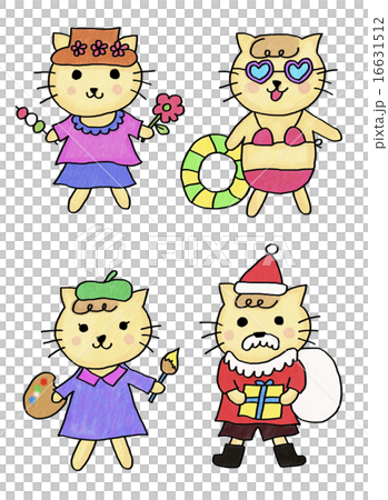 春夏秋冬のねこ 春夏秋冬のねこ 16631512