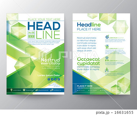Abstract polygon design flyer template layout 16631655