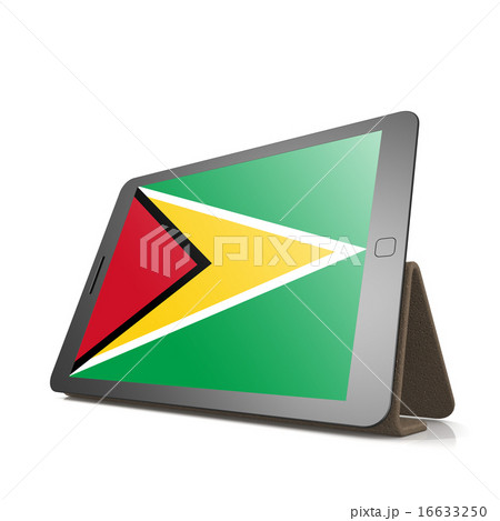 Tablet with Guyana flag 16633250