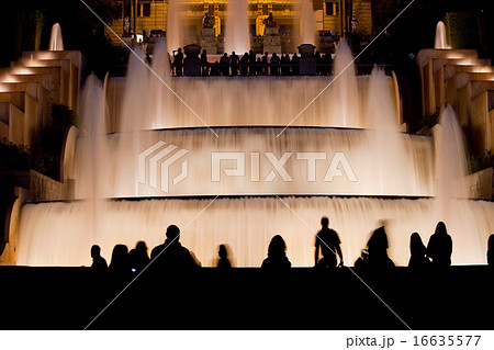 Fountain in Barcelona at Night 16635577