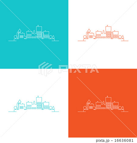 Set color contours of the urban landscape 16636081