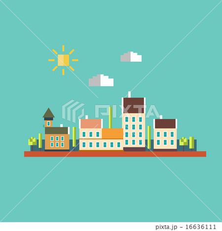 Color flat contours of the urban landscape 16636111