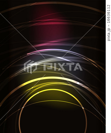 Glowing circle in dark space 16636112