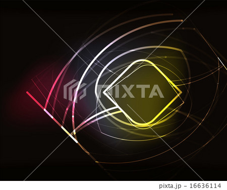 Glowing elements in dark space 16636114