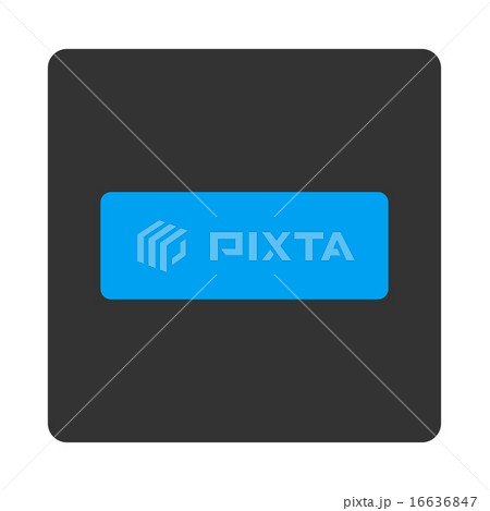 Minus flat blue and gray colors rounded button 16636847