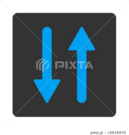 Arrows Exchange Vertical flat blue and gray colors rounded button 16636849