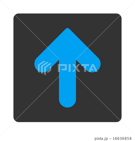 Arrow Up flat blue and gray colors rounded button 16636858