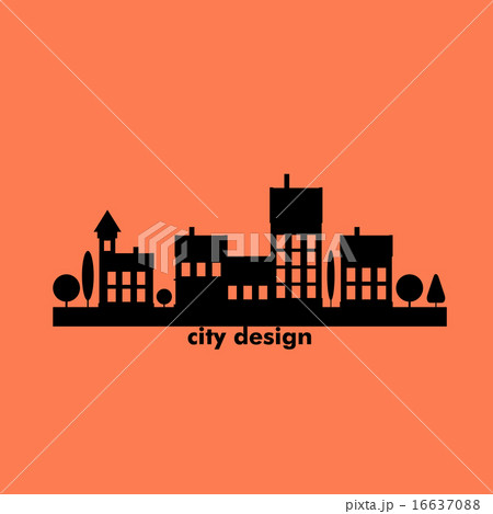 Color flat contours of the urban landscape 16637088