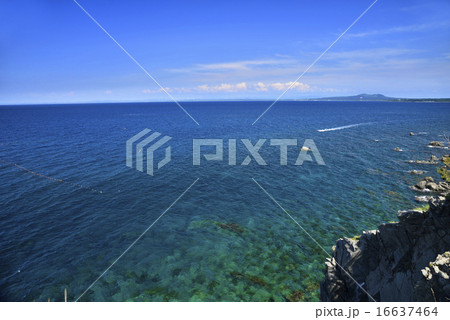 男鹿半島入道崎から寒風山の方向 16637464