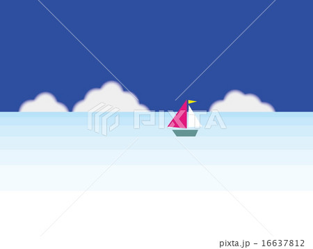 海　ヨット　空　 16637812