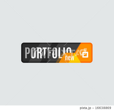 Portfolio button, futuristic hi-tech UI design 16638869