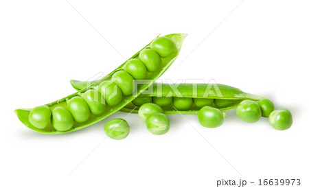 Two disclosed pea pods and peas 16639973