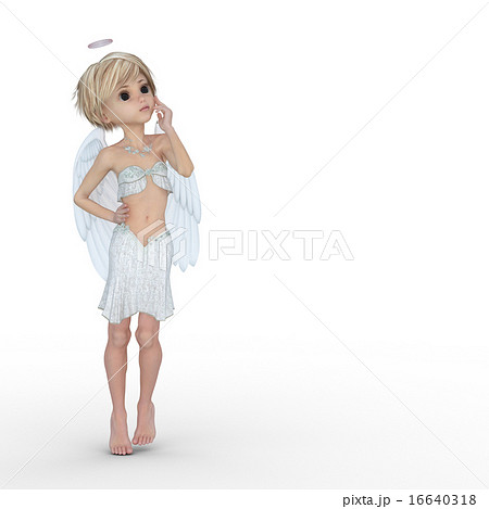 可愛い天使　デフォルメ　perming3DCGイラスト素材 16640318