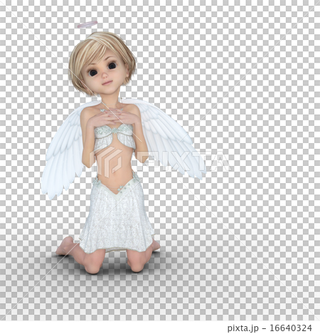 Cute angel deformed perming3DCG illustrations material Cute angel deformed perming3DCG illustrations material 16640324