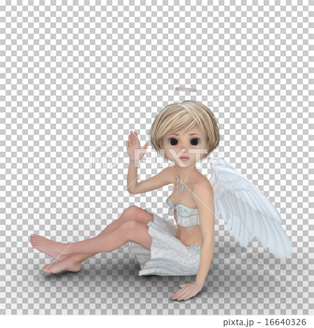 Cute angel deformed perming3DCG illustrations material Cute angel deformed perming3DCG illustrations material 16640326