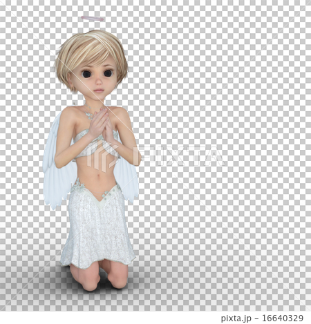 可愛い天使 デフォルメ perming3DCGイラスト素材 可愛い天使 デフォルメ perming3DCGイラスト素材 16640329