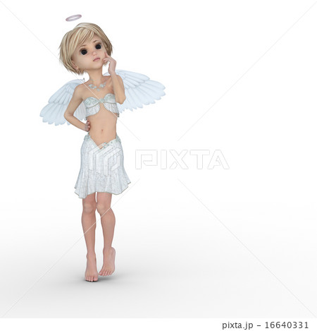 可愛い天使　デフォルメ　perming3DCGイラスト素材 16640331