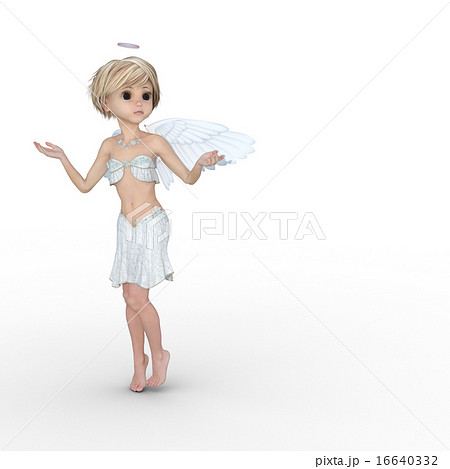 可愛い天使　デフォルメ　perming3DCGイラスト素材 16640332