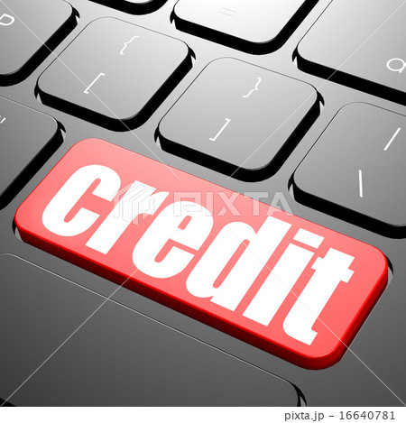 Keyboard with credit text 16640781