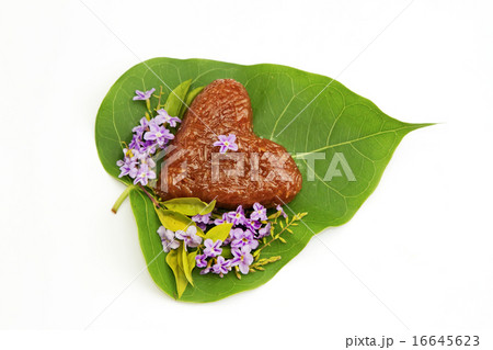 thai dessert ,sweet red sticky rice in  leaf 16645623