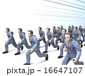 走るスーツの人々 16647107