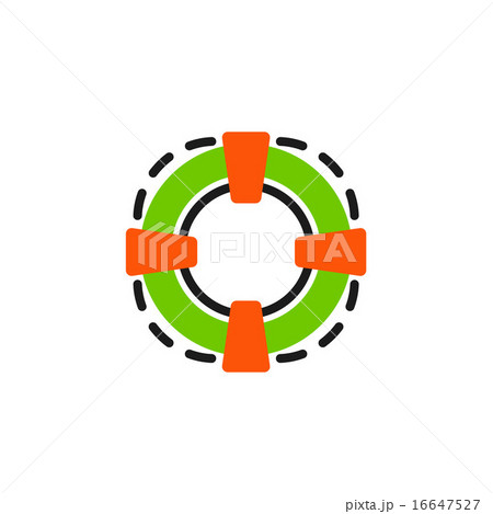 Color line icon for flat design. Lifebuoy Color line icon for flat design. Lifebuoy 16647527