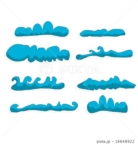 Hand drawn vintage blue clouds. Hand drawn vintage blue clouds. 16648922
