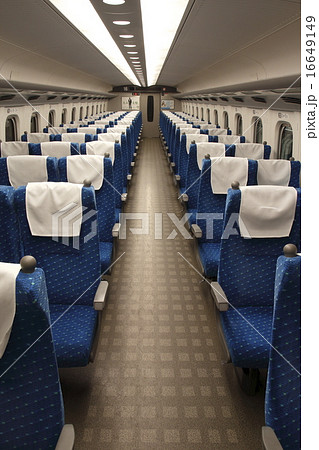 Inside the Nozomi train of the Tokaido - Stock Photo [16649149