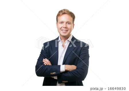 Smiling Man in Black Suit Smiling Man in Black Suit 16649830