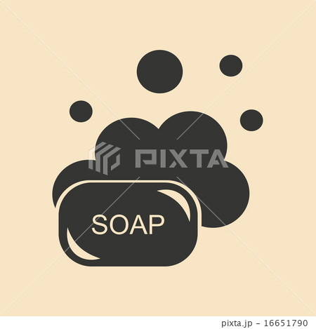 Flat in black and white mobile application solid soap 16651790