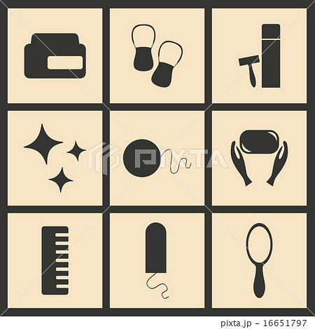 Flat in black and white concept mobile application personal care 16651797