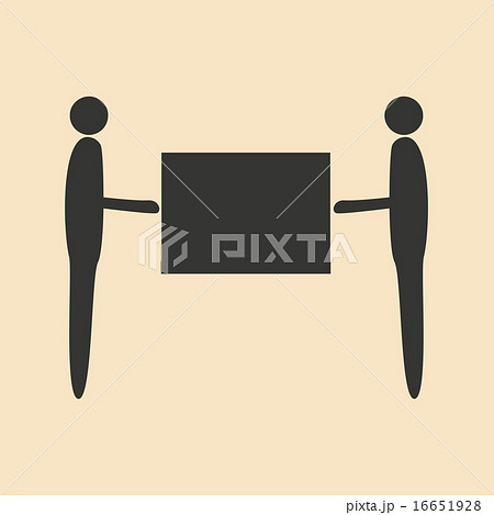 Flat in black and white mobile application couriers 16651928