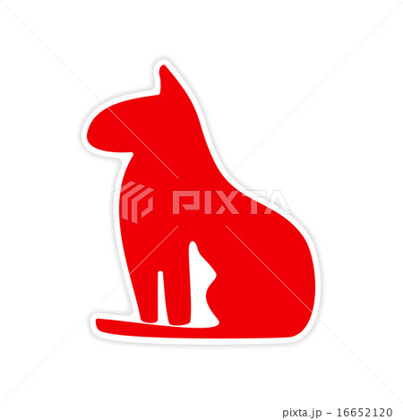 icon sticker realistic design on paper Egypt cat 16652120