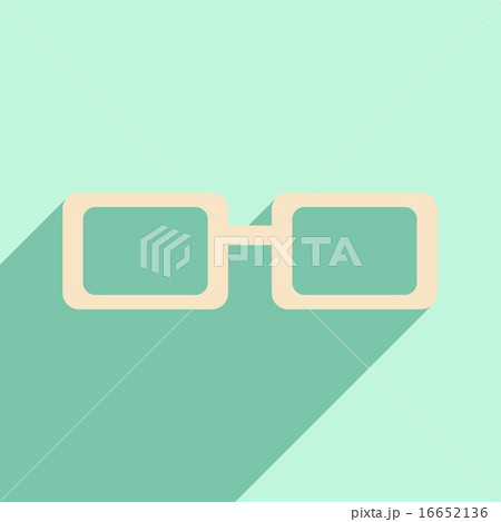 Flat with shadow icon and mobile application spectacles Flat with shadow icon and mobile application spectacles 16652136