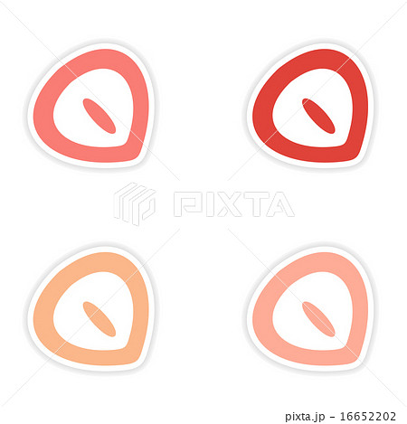 assembly realistic sticker design on paper chestnut 16652202