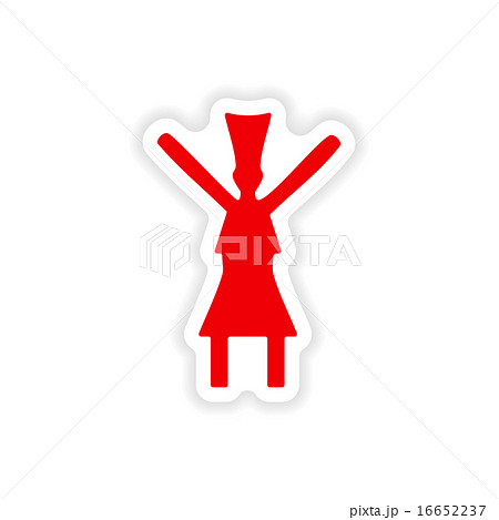 icon sticker realistic design on paper dance traditional  16652237