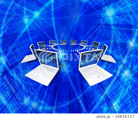 株式市場とネットワークするPC 16656137