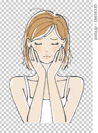 曬傷損壞的婦女的例證 曬傷損壞的婦女的例證 16656330