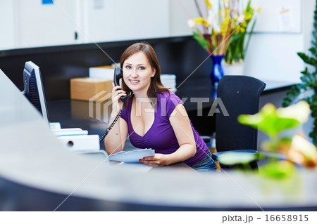 Business, communication and call center concept Business, communication and call center concept 16658915